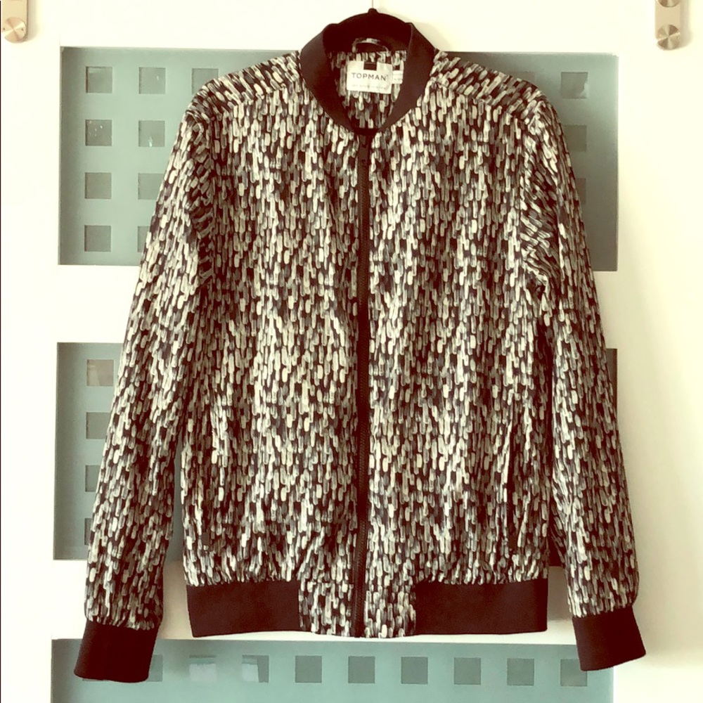 TopMan Paint Stroke Print Bomber Jacket - Picture 1 of 7